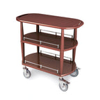 Thumbnail image #1 for Lakeside Manufacturing 70531 Serving Cart, Oval Top, 2 Shelves, Removable Middle Shelf, 17-3/4"D x 35-1/2"W x 32-1/4"H