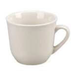 Thumbnail image #1 for Vertex China Vista VRE-CT White China Coffee Cup, 8 oz, with Handle Case of 3 Dozen