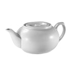 Thumbnail image #1 for Browne Foodservice 563933 Porcelain Teapot with Strainer, 16 oz, White