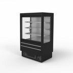 Thumbnail image #1 for Turbo Air TOM-40MSEB-N-GD Vertical Air Curtain Open Display Merchandiser, 10.4 Cu. Ft., Self-Contained Refrigeration, Black, LED Lighting