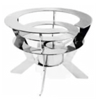 Thumbnail image #1 for Eastern Tabletop Live Era LR-001 Sterno Cooking Station Stand, Stainless Steel, 12" Diameter x 8-1/2"H