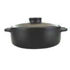 Thumbnail image #1 for International Tableware CAS-60-B Ceramic Casserole Dish, 24 oz, with Lid and Handles, 6-1/4" Diameter, Black 1 Dozen