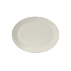 Thumbnail image #1 for Tuxton China Modena AMU-027 Ceramic Oval Platter, 10" x 7-3/4", Wide Rim, Pearl White 1 Dozen