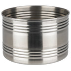 Thumbnail image #1 for Libbey APS Germany - Snack Can APS 40659 Stainless Steel Snack Can, 4 3/4" L x 4 3/4" W x 3 1/8" H