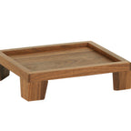 Thumbnail image #1 for Cal-Mil 23601-3-78 Tapered Buffet Riser, 10"W x 12"D x 3"H, Walnut