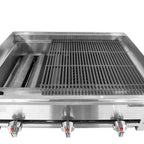Thumbnail image #2 for Connerton RLRB-23-32R Countertop Gas Charbroiler, 32"W, Radiant Heat, Manual Controls, Cast Iron Grates