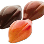 Thumbnail image #1 for JB Prince K744 24-Form Cocoa Pod Chocolate Mold, Rigid Polycarbonate, 1-7/8"L x 1"W x 1/2"H