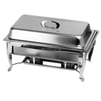 Thumbnail image #1 for Thunder Group SLRCF005 8-Qt Full-Size Stainless Steel Rectangular Chafer with Dripless Water Pan and Lift-Off Cover