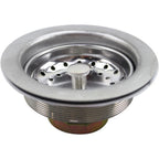 Thumbnail image #1 for AllPoints Foodservice Parts & Supplies 321621 Stainless Steel Basket Sink Drain, 3-1/2" Opening, 1-1/2" NPS Outlet