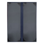 Thumbnail image #2 for Risch STERLING-2V 4.25X14 Double-Fold 2-View Vinyl Menu Cover, 4-1/4 x 14 in, Black Cards Case of 25