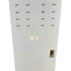 Thumbnail image #1 for GSW USA CSE2424FM-S Stainless Steel Janitor Mop Sink Cabinet, Single-Door, Slanted Top, 24.25"W x 27.25"D x 84"H