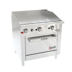 Thumbnail image #2 for Venancio USA Genesis G36ST-36G 36-Inch Gas Commercial Range, Standard Oven, 36-Inch Griddle, Stainless Steel, Backriser with Hi-Shelf