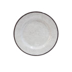 Thumbnail image #1 for G.E.T. Vintage California-Mojave - EGS D1025M-W Melamine Plate, White, Round, 10-1/2" Diameter, Crackled Texture Case of 6