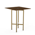 Thumbnail image #1 for Steelite Mogogo, Clix MGCCYS01WBXX Square Table, 30" x 36"H, Bengali Mango Wood High-Pressure Laminate Top, Brushed Brass Segments