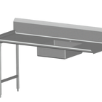 Thumbnail image #1 for SPG International Universal Stainless SDT-SL-6-L Soiled Stainless Steel Dish Table, 72"W, Left-to-Right, 9" Backsplash, Pre-Rinse Sink