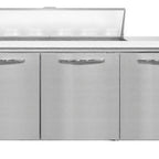 Thumbnail image #2 for Continental Refrigerator Designer Line D72N12C 72-Inch 3-Door Refrigerated Sandwich Prep Table, 12-Pan, Stainless Steel