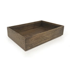 Thumbnail image #1 for G.E.T. Urban Renewal WB-1294WD-GA Rectangular Stackable Wood Display Box/Condiment Organizer, Gray Ash, 12 x 9 x 4 in