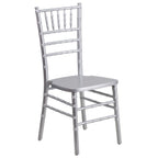 Thumbnail image #1 for Flash Furniture Hercules XS-SILVER-GG Chiavari Chair, Ladder Back, Acacia Wood, Silver