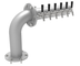 Thumbnail image #5 for Perlick Left-Mount L Brew Pipe 6-Faucet Countertop Glycol-Cooled Draft Beer Tower