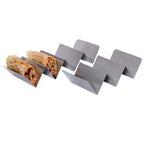 Thumbnail image #1 for Spill-Stop 12-711 Stainless Steel Taco Holder, 11.5" W x 6" D x 2" H, Holds 3–4 Tacos