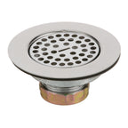 Thumbnail image #1 for AllPoints Foodservice Parts & Supplies 1021068 Flat Sink Strainer Drain with Flange, Stainless Steel, Fits 3", 3-1/2" or 4" Openings