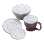 Thumbnail image #1 for Dinex Tropez DX9000B7000 Disposable Lid for High-Temperature 8 oz Cup and 5 oz Bowl, White