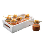 Thumbnail image #1 for TableCraft Products CRATE14W Rectangular Wood Gastronorm Crate, Fourth Size, White, 10-3/8 x 6-1/2 x 2-3/4 Case of 14