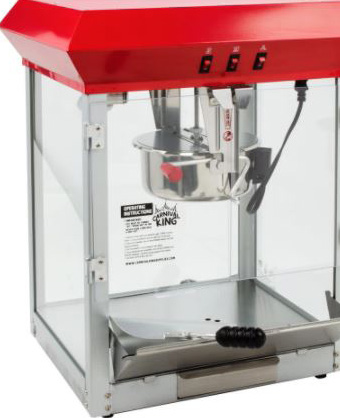 Product image #2 for Admiral Craft Countertop Popcorn Machine with 8 oz Stainless Steel Kettle, Warming Deck, and 3-Switch Operation
