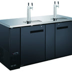 Thumbnail image #1 for Drago DRDK69 Two-Column Direct Draw Beer Dispenser, 23 cu. ft., Black, 69.1"W x 27.8"D x 35.6"H