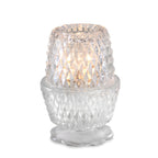 Thumbnail image #3 for Sterno Vintage Charm 85102 Clear Round Glass Lamp Base, 2-3/4" H x 3-3/4" Dia.