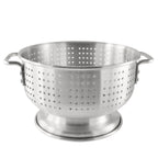 Thumbnail image #1 for CAC China ALCL-08SH 8 qt Aluminum Colander, 12 in Round, Flat Handles, Footed Case of 4