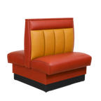 Thumbnail image #1 for ATSMFG ATS AT&S-ADD-W42-6CHHR GR7 William Deuce Booth, single, 30" long x 42" high, 6-channel with Headroll back, removable sinuous spring seat with
