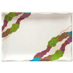 Thumbnail image #1 for G.E.T. GET 142-24-CO Rectangular Melamine Plate, 9-1/4" x 6-1/2", Scalloped Edge 1 Dozen
