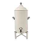 Thumbnail image #1 for Steelite DW Haber, Tempo DW45WTVACWTSS Coffee Chafer Urn, 5 Gallon Vacuum Insulated, White & Stainless Steel