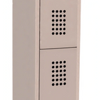 Thumbnail image #1 for SPG International Kelmax 4K0028 Double-Tier Single-Wide Floor-Mounted Locker, 12"W x 12"D x 78"H, Powder-Coated Steel