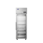 Thumbnail image #1 for Atosa PLUS-R1-GS-R-PT 1-Section Pass-Thru Reach-In Refrigerator, 30"W, Top-Mounted, Glass Front/Solid Rear Door
