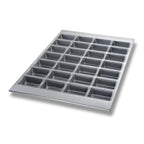 Thumbnail image #1 for Chicago Metallic Bakeware 45727 28-Compartment Mini Loaf Pan, Aluminized Steel, Silicone-Glazed Case of 6