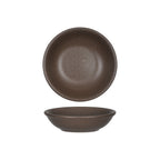 Thumbnail image #1 for Tuxton China Zion VND-045G Round Porcelain Fruit Dish, 5-1/2 oz, Matte Brown Case of 3 Dozen