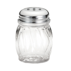 Thumbnail image #1 for TableCraft Products 260SL-1 Cheese Shaker, 6 oz, Swirled Glass Jar, Chrome-Plated Slotted Top Case of 12
