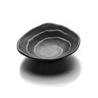 Thumbnail image #1 for G.E.T. Zen - EGS JWT64-B . . Triangular Black Melamine Coupe Plate, 5-1/8" x 1-1/2"H, Irregular Edge Case of 6