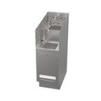 Thumbnail image #1 for Krowne Royal Series KR24-HX12 Underbar Hybrid Hand/Dump Sink, 12" W x 24" D, 8" x 8" Bowls, Faucets, Soap and Towel Dispensers