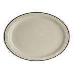 Thumbnail image #1 for Steelite International Homer, Black Line HL2601743 Oval China Platter, 11.38 x 9 in, Narrow Rim, White 1 Dozen