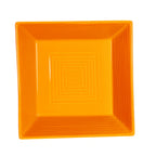 Thumbnail image #1 for CAC China TG-B6-TNG Square Porcelain Pasta Bowl, 15 oz, 6", Embossed, Tangerine Case of 2 Dozen