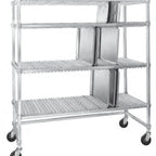 Thumbnail image #4 for Channel Manufacturing ATDR-3 3-Tier Mobile Aluminum Tray Drying Rack, 120-Tray Capacity, 1-1/2" Slots