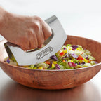 Thumbnail image #2 for Chef Master 90017 Double-Bladed Stainless Steel Chopper with Open Handle Case of 6