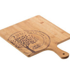 Thumbnail image #1 for Tableware Solutions USA Leone S4111 Bamboo Cutting Board, 12 x 12 x 1/2 in, Square, with Handle