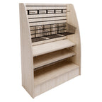 Thumbnail image #1 for Axis Designs Micro Market Fixtures FSLSM-4260 Freestanding Low-Side Merchandiser with Full-Height Slatwall, 42"W x 18"D x 60"H