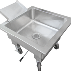Thumbnail image #1 for IMC/Teddy UCS-SM8 Portable One-Compartment Undercounter Mobile Sink, 20" x 20" x 8" Bowl, Stainless Steel