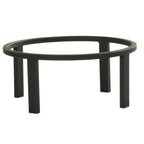 Thumbnail image #2 for Cal-Mil Sydney 23761-13 Round Stainless Bowl Stand, Black Powder-Coated Metal, 12"W x 12"D x 7"H
