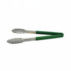 Thumbnail image #1 for Libertyware T12P-GR 12-Inch Stainless Steel Tongs with Green Plastic-Coated Handle Case of 72